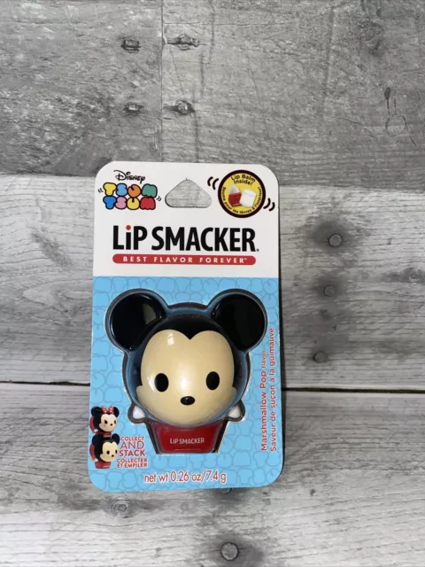 ⚡Disney Tsum Tsum Mickey Mouse Marshmallow Pop Lip Smacker Lip Balm 0.26 Oz