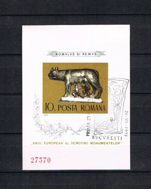 Rumanien 1975 Block 122 Romulus und Remus gebraucht