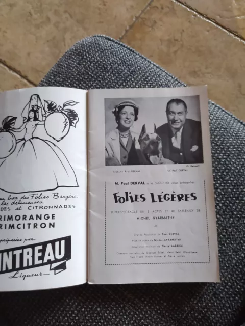 Cabaret : ancien programme des Folies Bergère 1958 3