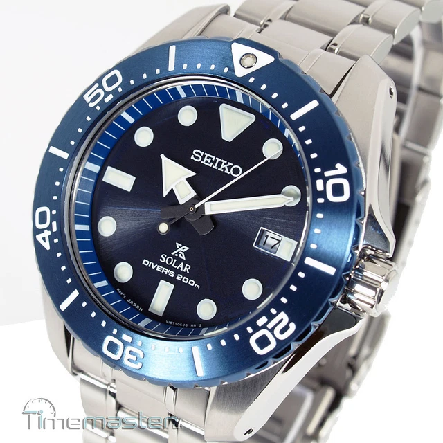 SEIKO SOLAR PRO Divers Titanium Prospex Blue Dial Sbdj011 Sbdj $ -  PicClick