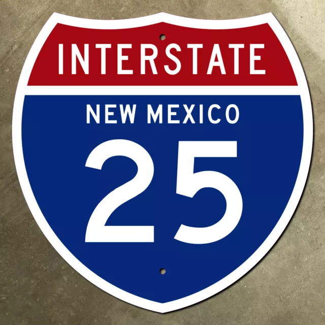 New Mexico interstate route 25 highway marker road sign 1957 Albuquerque 12x12