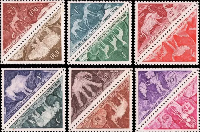 CHAD TSCHAD 1962 Portomarken 23-34 Postage Due Prähistorische Felsgravierungen**