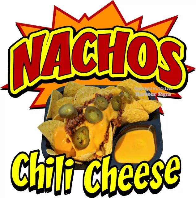 Nachos Chili Cheese DECAL Concession Food Truck Cart Vinyl Sticker