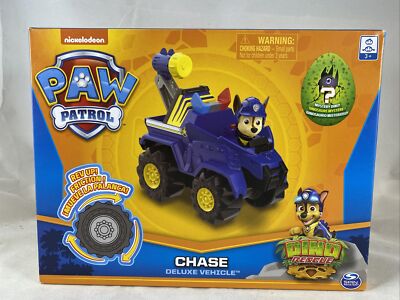 paw patrol dino rescue rex's deluxe rev up vehicle