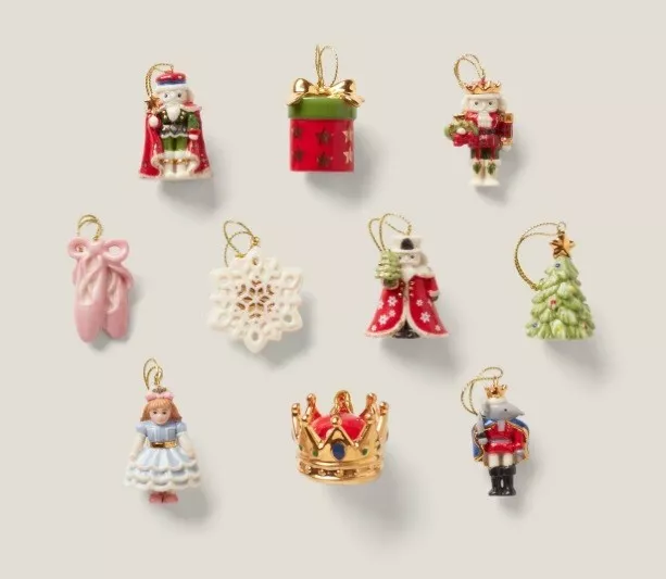 Lenox Nutcracker Mini Christmas Ornament Set BRAND NEW IN BOX