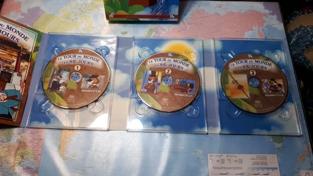 COFFRET LE TOUR DU MONDE EN 80 JOURS - L'Intégrale en 26 épisodes 5 DVD T.B.E. 9