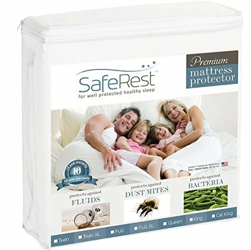 Premium Hypoallergenic Bed Dust Mites Waterproof Mattress Protector - Vinyl Free