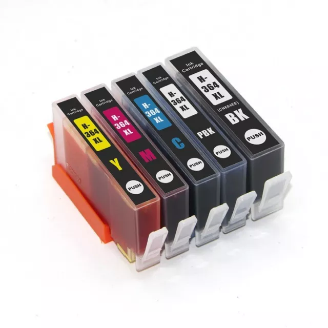 5 364xl Ink Cartridges for HP Photosmart 5510 5515 5520 5524 PHOTO BLACK 364