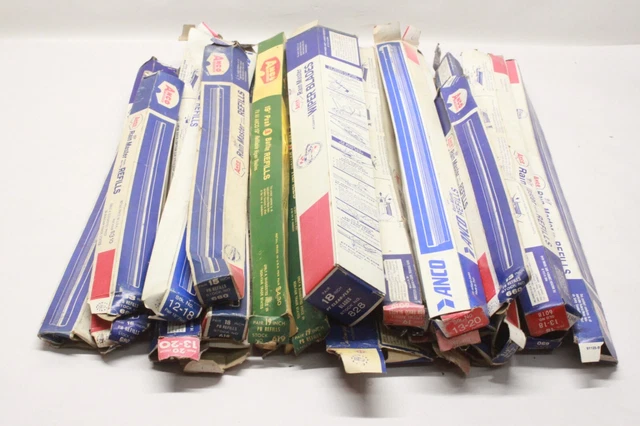 NOS Vintage Lot/22 Anco Windshield Wiper Arm Refills Parts GM Ford Mopar