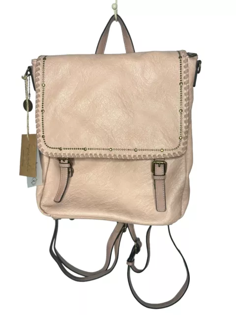 Ampere Backpack Purse Vegan Leather Boho Convertible Blush Pink Bag