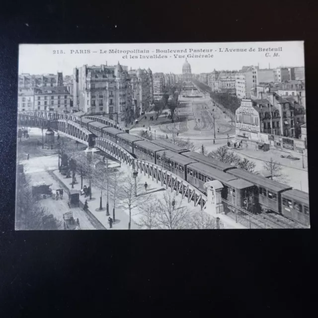 1911 - CPA de PARIS - LE MÉTRO BOULEVARD PASTEUR - BRETEUIL et LES INVALIDES