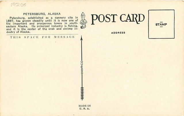 Airplane View Petersburg Alaska US Navy HTTCO 1920s Postcard 7326 2