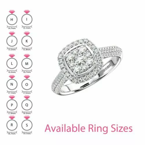 0.60 Ct Cluster Set Round Brilliant Cut Diamond Wedding Ring in 950 Platinum 3