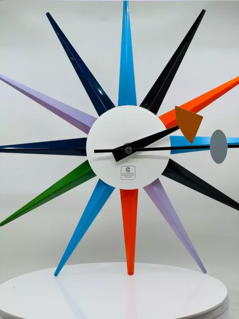 CUPECOY Design Sunburst Wall Clock Multi Color ~ CHECK DESCRIPTION.