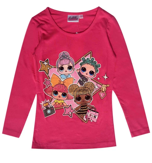 LOL Surprise Dolls Printed Official Kids Girls T Shirt Cotton Clothes Tops 6-12Y