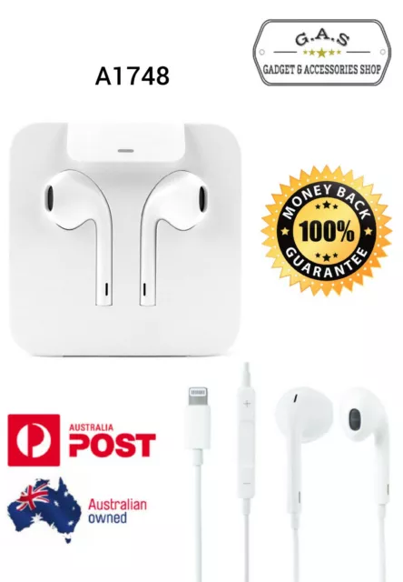 GENUINE NEW APPLE Lightning Earphones Headphones EarPods A1748 for