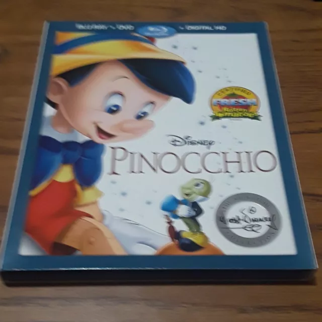Disney Pinocchio Walt Disney Signature Collection Blu-Ray + DVD + W/Digital