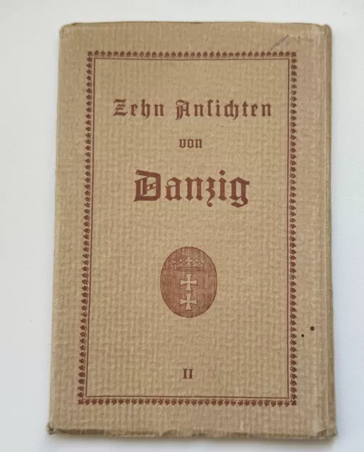 Ansichtskartenheft Danzig Gdańsk mit 10 Karten um 1920