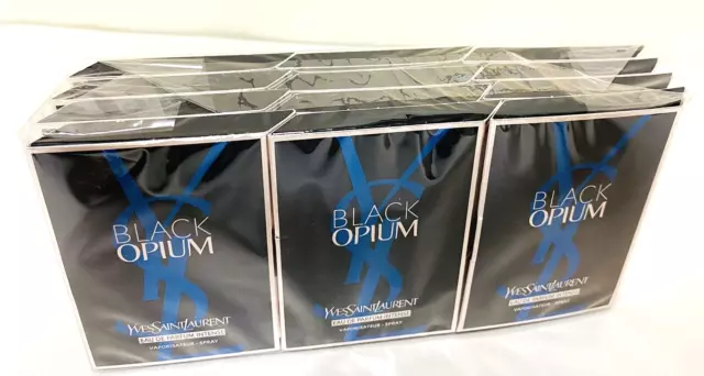 3 Yves Saint Laurent Ysl Black Opium EDP 0.04 Oz/1.2ml Women Spray Sample Travel Vial