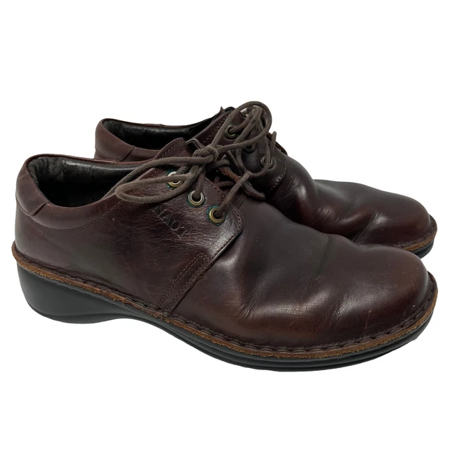 Naot Brown Leather Womens Shoes Size 10 US Lace-Up Comfort Casual EU 41