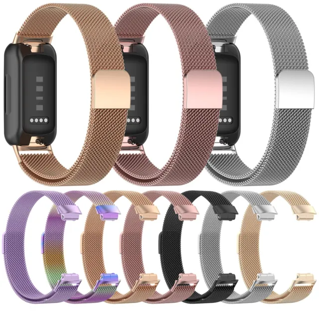 For Fitbit Inspire 3 Watch Strap Metal Milanese Steel Band Magnetic Bracelet