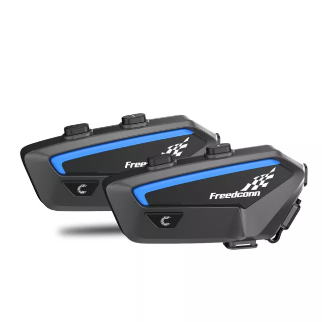 2X 1500M FX Gegensprechanlage Motorrad Intercom Bluetooth 6-10 Reiter Headset FM