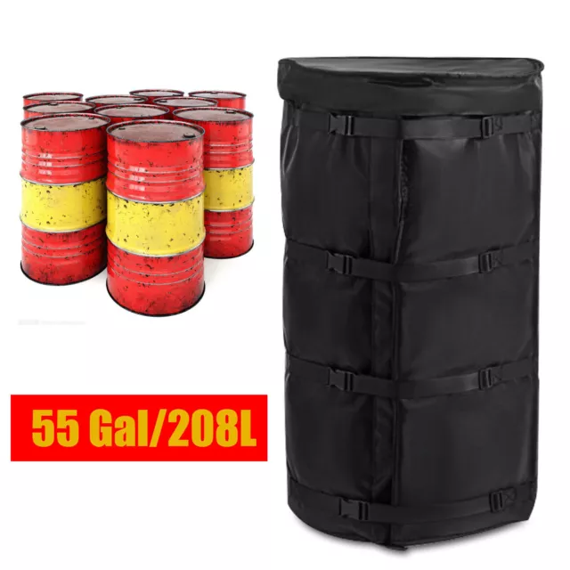 55 Gal Drum Heating Blanket - Barrel Heater Power blanket Pail Adjustment USA