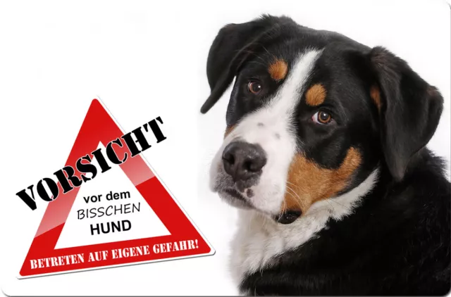 Großer SCHWEIZER Sennenhund - A4 Alu Warnschild Hundeschild SCHILD - GSS 03 T3