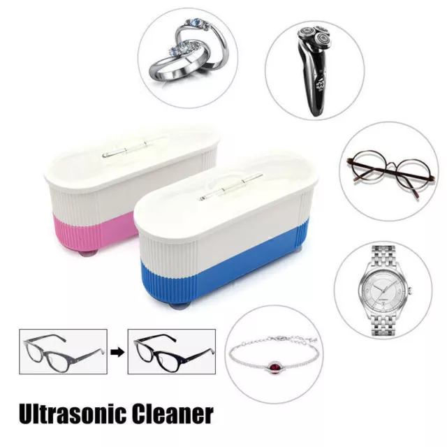Mini Ultrasonic Jewelry Cleaner Denture Eye Glasses Coins Cleaning Machine Tool
