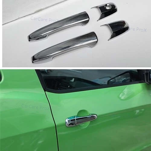 4pcs Cover Trim Chrome Door Handle Exterior Side ABS For Ford Mustang 2004-2014