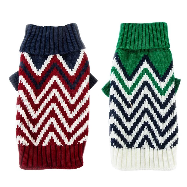 Maglioni per animali domestici Hit Color Wave per cane gatto morbidi caldi elastici vestiti a maglia UK