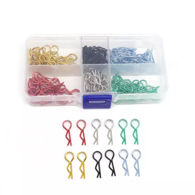 180Pcs Colors Metal RC Body Shell R Shape Clips DIY Pin For 1/10 1/12 RC Car B 3