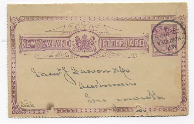 Post card Hokitika 1895