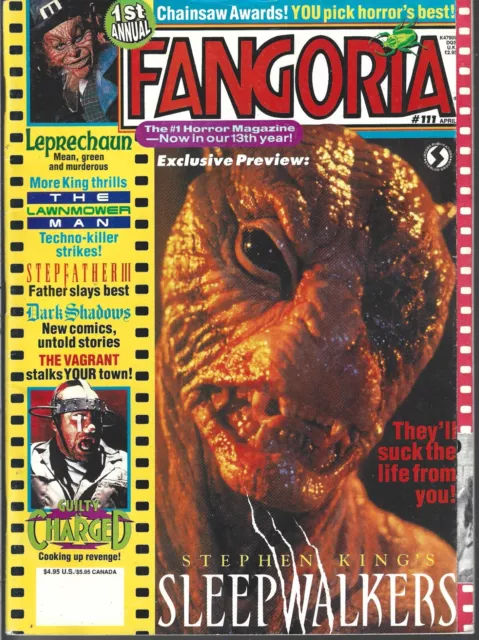 Fangoria Magazine #111 (Vg) Stephen King's Sleepwalkers Leprechaun, Dark Shadows