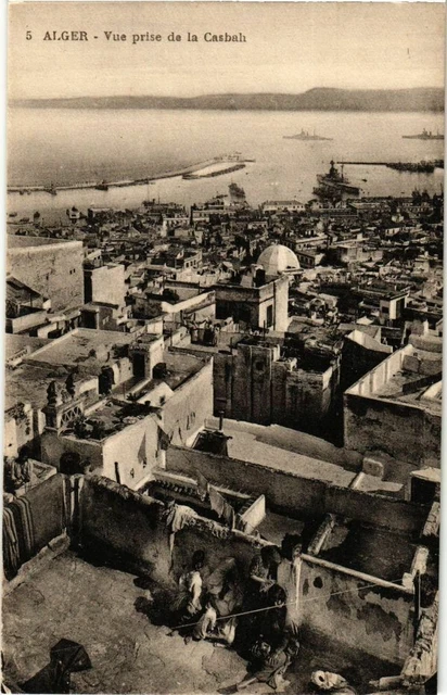 Tirage Argentique Vintage Alger - Vue De La Casbah - Circa 1897 - 7x8 Cm