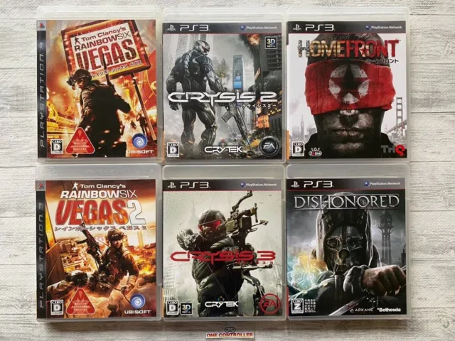 SONY PS3 Rainbow Six: Vegas 1  2 & Crysis 2 3 & Home Front & Dishonored set