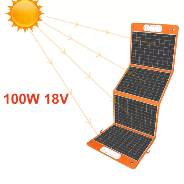 Foldable Solar Panel 60W 100W PD Charging Home Outdoor Camping Charging Board