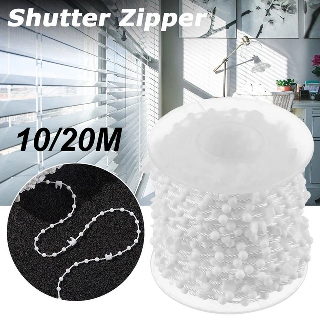 Collier de Perles Vertical Rideau Blanc 10/20m Lisse Surface Plastique