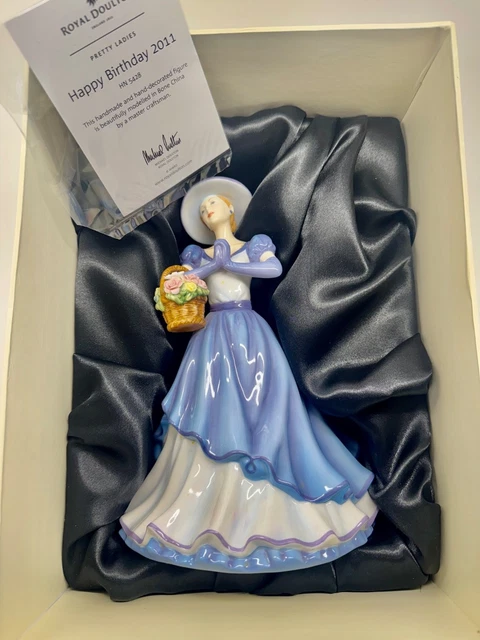 A Very Nice Royal Doulton Figurine Pretty Ladies Happy Birthday In Original Box I40998824