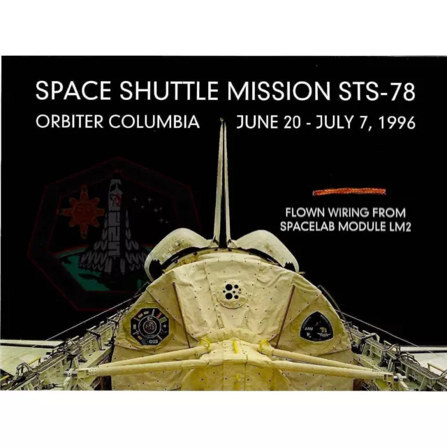 Space Shuttle Mission STS-78 flown artifact presentation