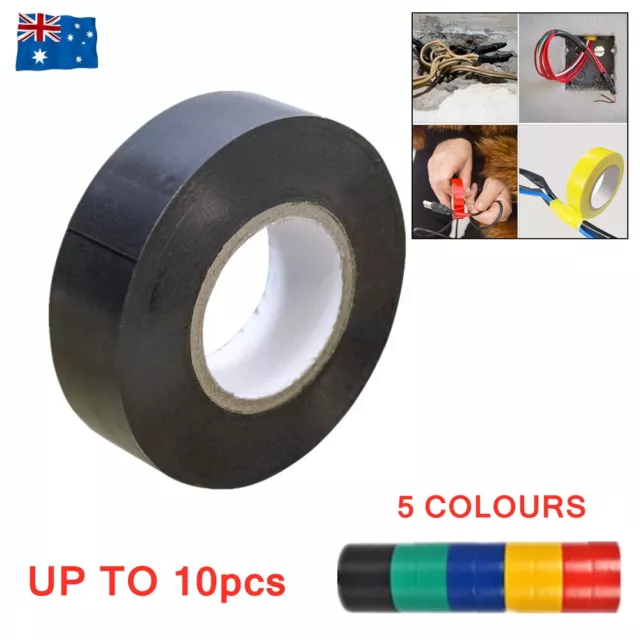 6PCS 6 Colors 20m/pcs Electrical Tape Insulation Adhesive Tapes High  Temperature Insulation Tape Waterproof PVC Tape
