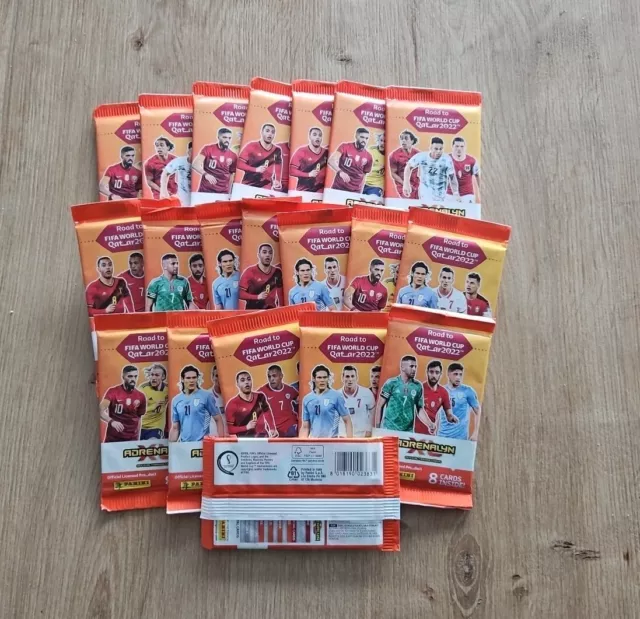 20 Booster Panini Road To WM 2022 Qatar Adrenalyn XL ungeöffnet aus Display