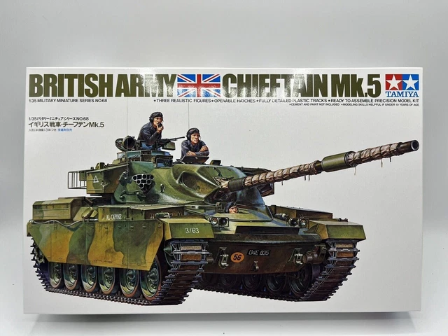 TAMIYA 35068 BRITISH Chieftain Mk.V Tank 1:35 Scale Plastic Kit EUR 17 ...