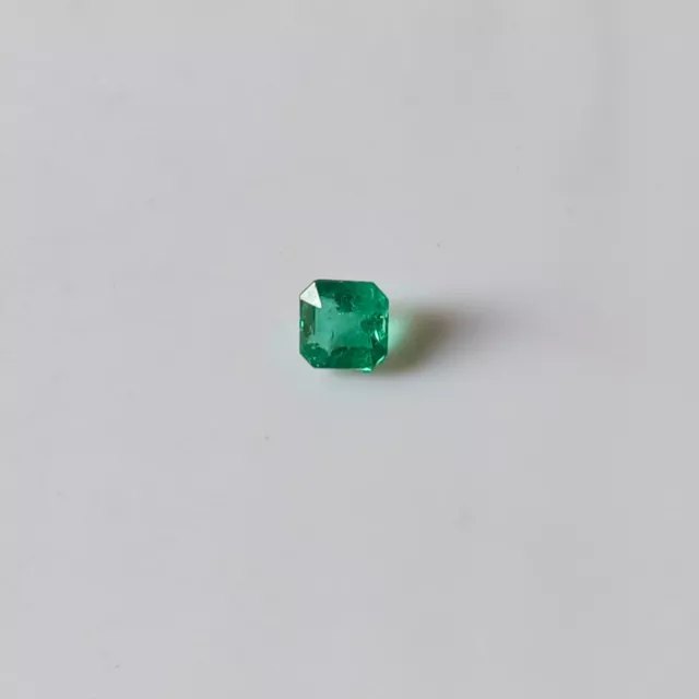 100% Natural Zambia Emerald Square Octagon 4.3 MM 0.42 Cts Loose Gemstone