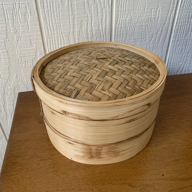 BAMBOO ASIAN KITCHEN DUMPLING RICE DIM SUM STEAMER COOKER Handmade. J