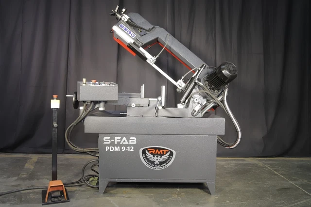 NEW SEMI-AUTOMATIC Dual miter Hydraulic Horizontal Bandsaw RMT S-Fab PDM 9"x12"