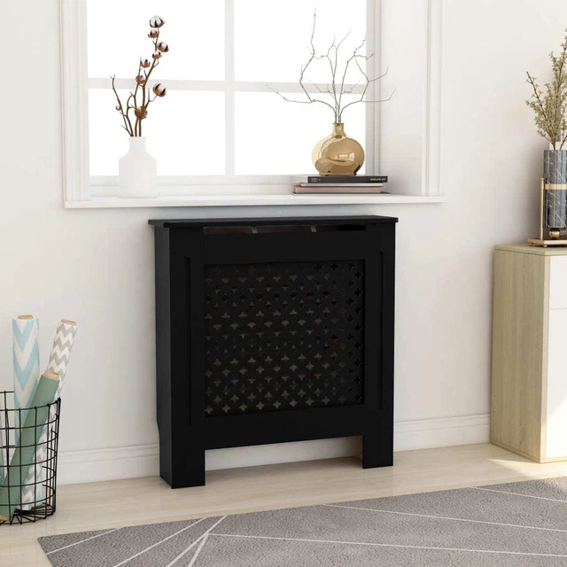Vidaxl Copertura per Radiatore Nera in MDF 78 cm