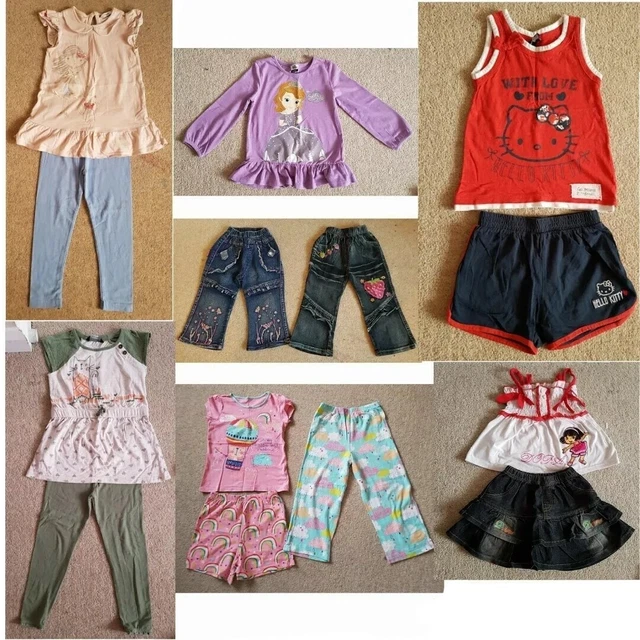 Set di abiti misti assortiti per ragazze - 14 pezzi - pacchetto ~ 3-4 anni
