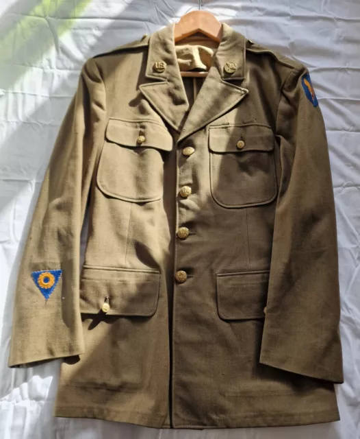 WW2 US Army Air Force USAAF Four Pocket Tunic with Laundry Number. 38R