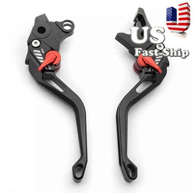3D Rhombus Brake Clutch Levers Short&Long For Kawasaki Ninja 250 300 Z125 Z50